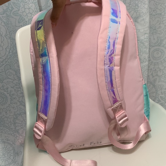 Justice Backpack & Lunchbox Lunch Bag Pink Aqua Girl - Picture 12 of 17